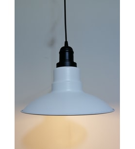 RİOLİGH RETRO BEYAZ İÇİ BEYAZ TEKLİ METAL SARKIT ÇAP: 30CM (Siyah)