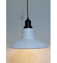 RİOLİGH RETRO BEYAZ İÇİ BEYAZ TEKLİ METAL SARKIT ÇAP: 30CM (Siyah)