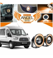 Ford Transit Tüm Modeller Uyumlu, Universal Mercekli Led Angel Sis Farı, 76mm Turuncu Renk