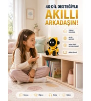 Yapay Zeka Çocuk Robotu Türkçe İngilizce Matematik Fen Ders Desteği Hikaye ve Şiir Özellikli