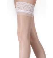 VENUS 15 DEN TIGHTS DANTELLİ İNCE JARTİYER ÇORAP (Beyaz)