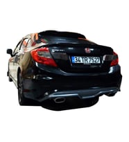 Honda Civic FB7 (2012-2016) Custom Arka Tampon Eki - Difüzör (Plastik)