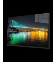 İstanbul Boğazı Manzara 4mm Dayanıklı Cam Tablo Temperli Cam