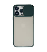 Iphone 13 Pro Max Kılıf Palm Buzlu Kamera Sürgülü Silikon - Yeşil