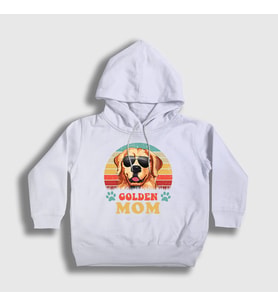 Presmono Unisex Çocuk Beyaz Golden Retriever Mom Dog Hediye Köpek Kapüşonlu Sweatshirt 537861tt