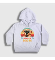 Presmono Unisex Çocuk Beyaz Golden Retriever Mom Dog Hediye Köpek Kapüşonlu Sweatshirt 537861tt