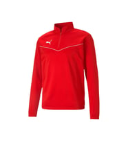 Puma Teamrise 1/4 Zip Top Erkek Futbol Antrenman Uzun Kollu Tişört 65739401 Kırmızı