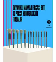Taşınabilir Ergonomik Yapılı 13 Adet Fiber Kıllı Yüz Ve Göz Makyaj Fırçası Seti