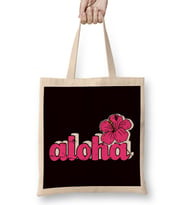 Aloha Hibiscus Hawaii Island Ocean Summer Travel Beach Trip Bez Çanta Uzun Saplı