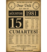 KİŞİYE ÖZEL TAKVİM POSTERİ