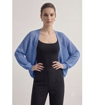 Premium Ajurlu İnce Triko Bolero Hırka