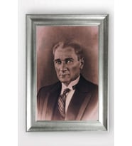 Gümüş Çerçeveli Atatürk Tablo cv759