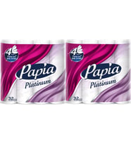Papia Tuvalet Kağıdı (4 Katlı) 64 Lü Pk Platinum (2PK*32)