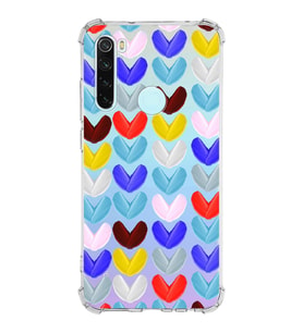 PrintiFy Xiaomi Redmi Note 8 Uyumlu Water Color 1 Baskılı Şeffaf Köşe Korumalı Antişok Kılıf