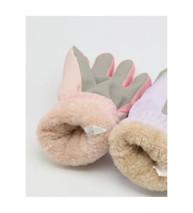 Şirin Pembe Hello Kitty Sanrio Profesyonel Kayak Snowboard Kar Eldiveni