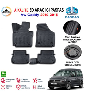 Vw Caddy 3D Paspas Havuzlu Pro 2010-2015
