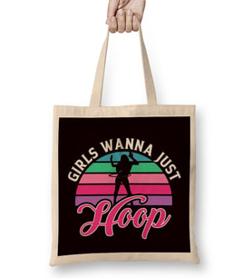 Girls Wanna Just Hula Hoop Hooper Hooping Fitness Sports Bez Çanta Uzun Saplı
