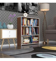 Kenzlife kitaplık süper ga 090*80*19 cvz 3 katlı tek bölme ofis mutfak banyo dolabı arkalıksız (Karışık)