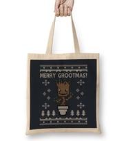 Guardians Of the Galaxy Merry Grootmas Christmas Knit Pattern Bez Çanta Uzun Saplı