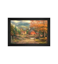 Manzara Temalı Kanvas Tablo 50 x 70 cm Siyah Çerçeve