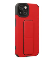 Newface Apple iPhone 14 Plus Kılıf Mega Standlı Silikon - Kırmızı