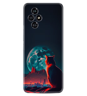 Honor 200 Kılıf Boutique Baskılı Resimli Dalgın Kedi Pcode -074