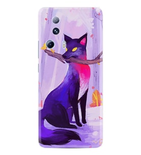 Xiaomi Mi 13 Lite Kılıf Silikon Desen Özel Seri Mor Kurt 1614