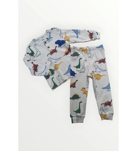 3 Düğmeli Dinazor Figürlü Pijama Takımı
