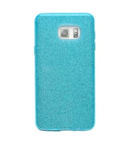 Samsung Galaxy Note 5 Kılıf Simli Parlak Shining Kapak (Mavi)