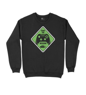 Yeşil Start The Mission Siyah Sweatshirt