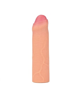 Lilitu Shop Nature Extender 4.5 cm Dolgulu Premium Ten Rengi Silikon Sünnetsiz Penis Kılıfı