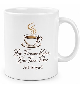 Kahve ve Tasarım Aşkı Yazılı Baskılı Kupa Bardak Özel Hediye