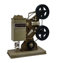 Dekoratif Metal Vintage Sinemaskop Film Projektörü Biblo - Cafe - Ofis Dekorasyonu