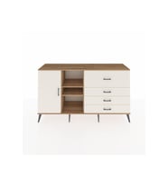 Kronos Konsol 4 Raflı 4 Çekmeceli Tek Kapaklı  176x59x99 Çam-Aytaşı