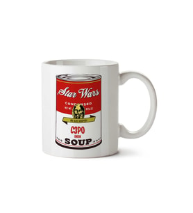 Star Wars Campbells Soup C3PO Andy Warhol iki Tarafı Baskılı Kupa Bardak