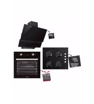 LUXELL DDT 15 PRG. DIJITAL OPAL SİYAH CAM ANKASTRE SET