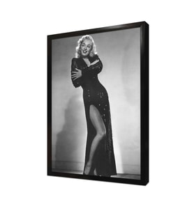 Marilyn MonroeSiyah Kıyafetiyle Çerçeveli Mdf Tablo