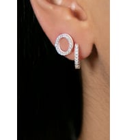 Elika Silver Kadın Minimal 925 Ayar Gümüş Küpe Set