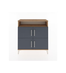 Arges Şifonyer 4 Raflı 4 Kapaklı 88x30x96 Çam-Antrasit