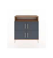 Arges Şifonyer 4 Raflı 4 Kapaklı 88x30x96 Çam-Antrasit