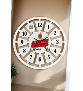 Uzman Jandarma Duvar Saati 40cm (Beyaz)