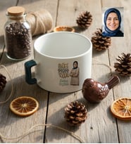 Kişiye Özel Karikatürlü Best Mom Ever Anneye Hediye Lüks Fincan Anneler Günü Hediyesi