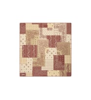 Bursa İpek Kiremit Patchwork Desen Twill İpek Eşarp