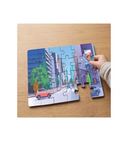 Şehir Trafiği Tasarımlı 24 Parça Ahşap Çocuk Puzzle MPK0255