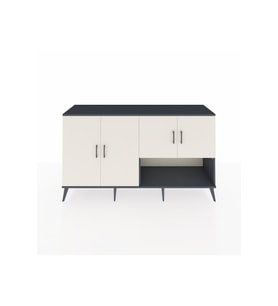 Kronos Konsol 6 Raflı 4 Kapaklı 176x59x99 Antrasit-Aytaşı