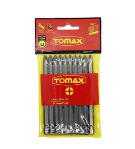 Tomax Ph2x100 Mıknatıslı Manyetik Bits Yıldız Matkap Ucu 10 Adet