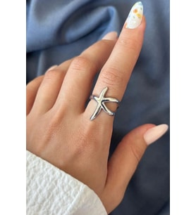 Yeni Sezon Serçe Parmak Starfish Tasarım Ayarlanabilir Kadın Yüzük