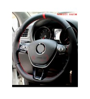 Renault Megane 2 Uyumlu Dikmeli Direksiyon Kılıfı Alkantara Karbon Kırmızı