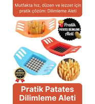 Yepyeni Pratik Paslanmaz Çelik Kızartma Kesici Sebze Soğan Kesme Doğrama Patates Dilimleme Aleti