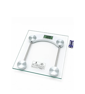 Dijital Cam Baskül Terazi 180 Kg LCD Ekran 30x30 cm Kare Cam Banyo Tartısı I11-025